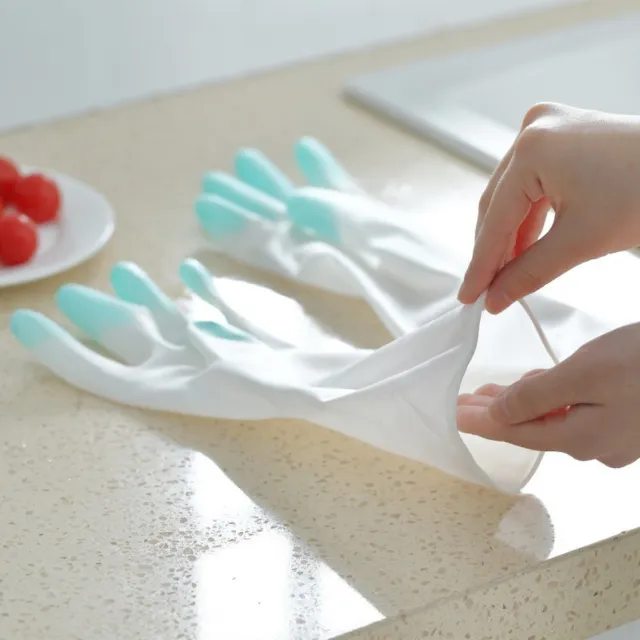 Durable Cleaning Gloves Thin Rubber Gloves Scrubber Dishwashing Gloves  Laundry