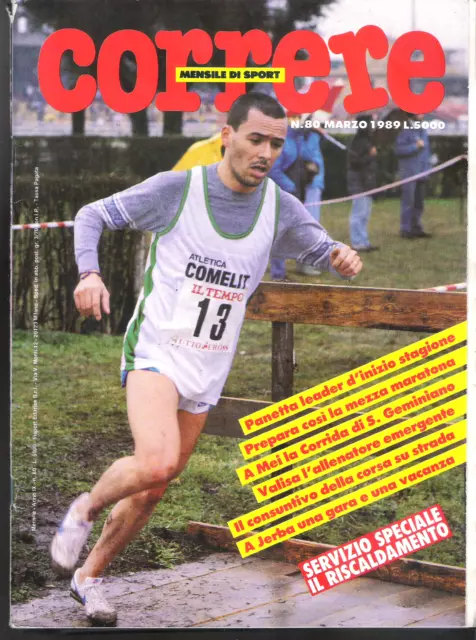 Correre - n. 80 anno 1989, Francesco Panetta , mensile di sport