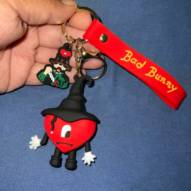 Bad Bunny Keychain Heart