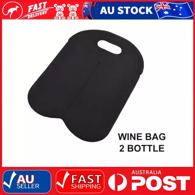 Carry 2 Bottle Drink/Wine/Beer Insulated Neoprene Bag Tote Carrier Cooler Case