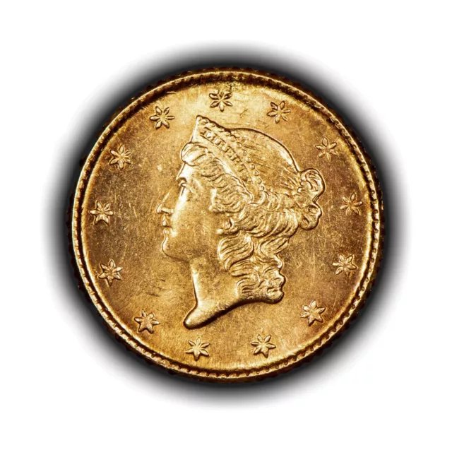 1849 G$1 Liberty Head Gold Dollar - Type-1 - AU/UNC Dets - SKU-G3559