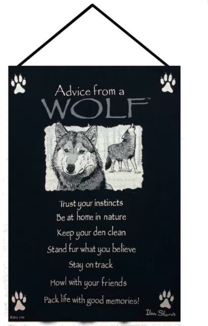 Advice From A Wolf - True Nature Tapestry Wall Hanging