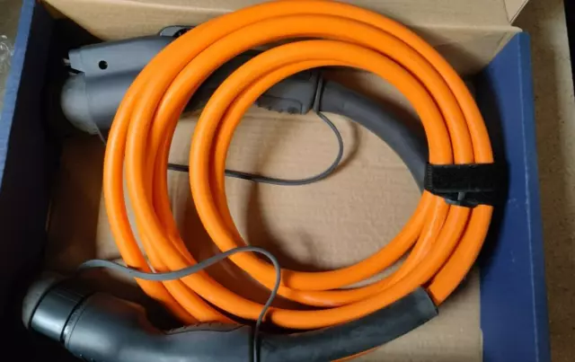 EV Electric Car Charge Cable Type 1-2 32A 1 Phase 5m Orange - Ignite CEV-1006