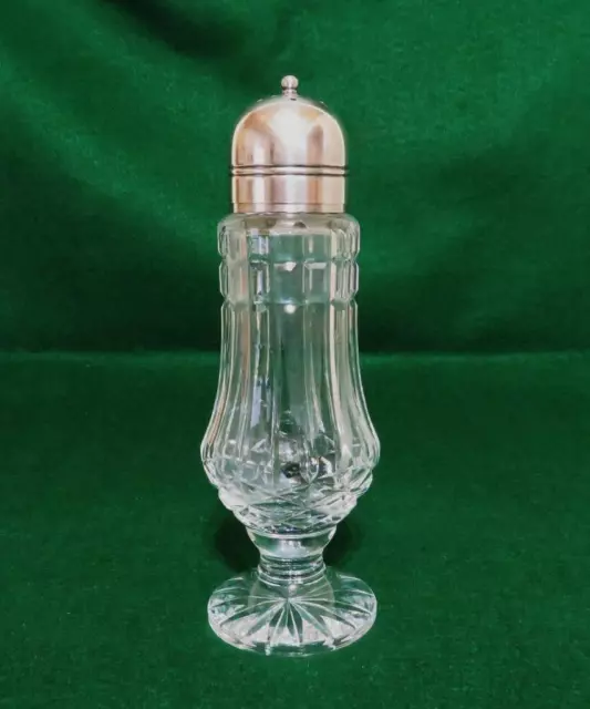 Waterford Crystal Lismore Muffineer Sugar Shaker Sifter Cut Glass Vintage Large!