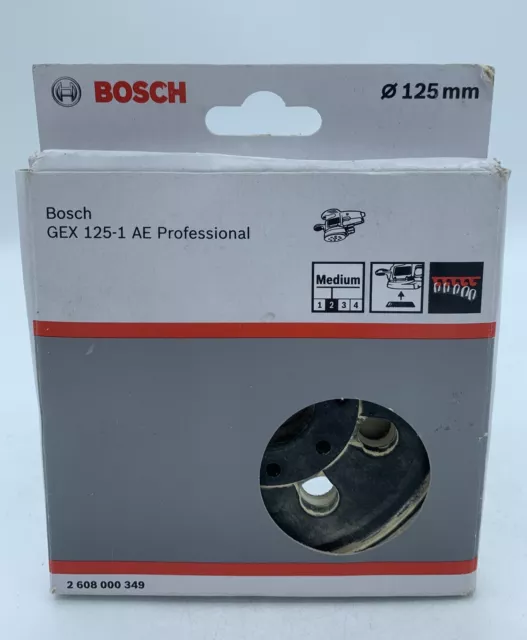 Bosch GEX 125-1 AE MEDIUM Sanding Pad 125mm Rubber Base Plate 2608000349 W10