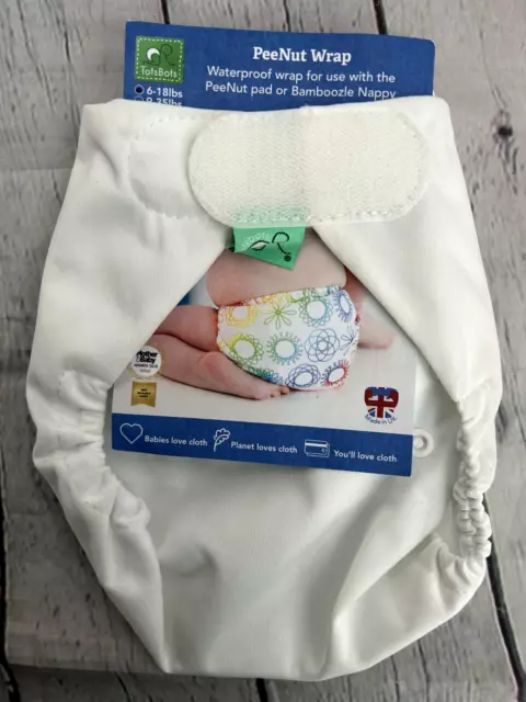 TotsBots Bamboozle Reusable Nappy Eco-Friendly Reusable Nappies Natural 6-18lbs