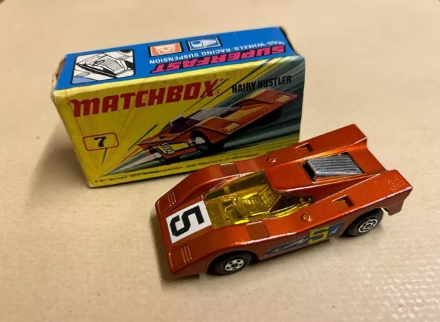 Matchbox Superfast No7 Hairy Hustler Blue No5. Boxed