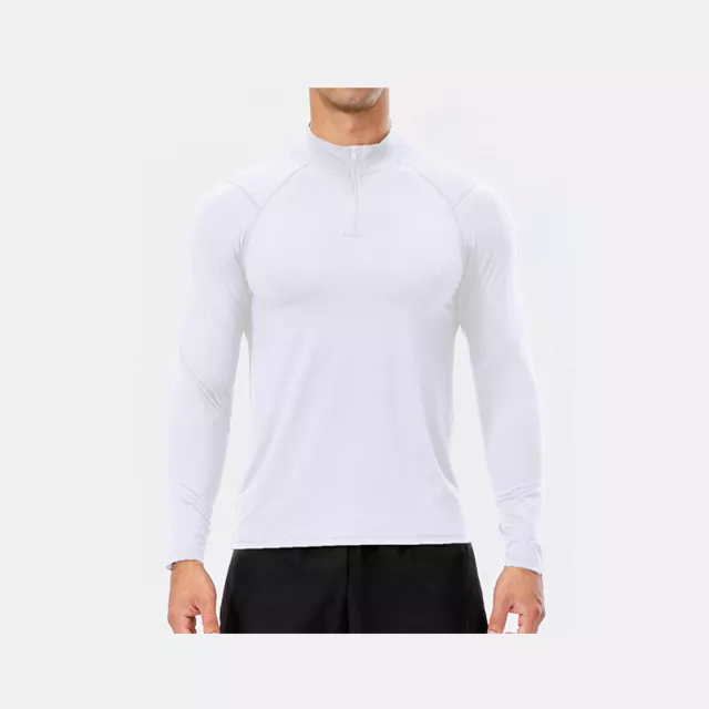 Uomo Sport Camicia Asciugatura Veloce T-Shirt Corsa Formazione Palestra Slim Top