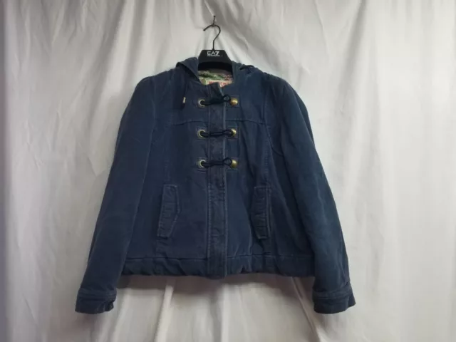 mossimo supply co Womens jacket Size Large Blue Hooded Zip Up Canvas