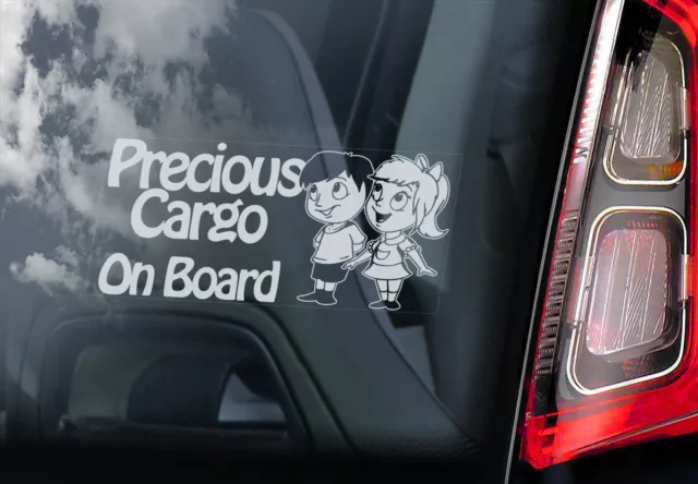 PRECIOUS CARGO ON BOARD Car Sticker - Vinyl Window Bumper Kids Baby Child - V04