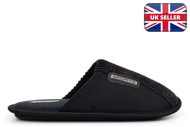 Pantofole Zedzzz da uomo pantofole mule da uomo slip on pelle scamosciata sintetica nere