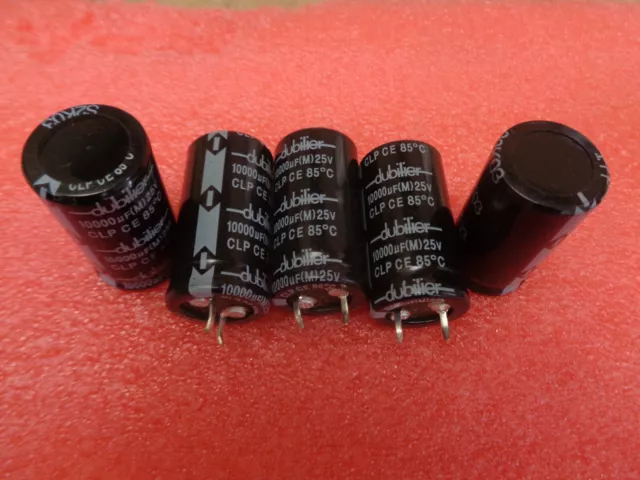 5 x Dubilier SNAP IN Electrolytic Capacitor 10000uf 25V (M) 20% CLP10000AE25 UK!