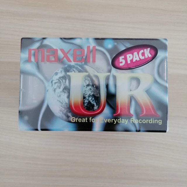 MAXELL UR90 PACK 5 - 90 Minutes Blank Audio Cassette Tape BRAND NEW £7. ...