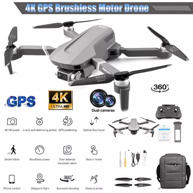 F4 Neue RC Drone 4k HD Weitwinkelkamera GPS FPV Drohne Dual-Kamera Quadcopter