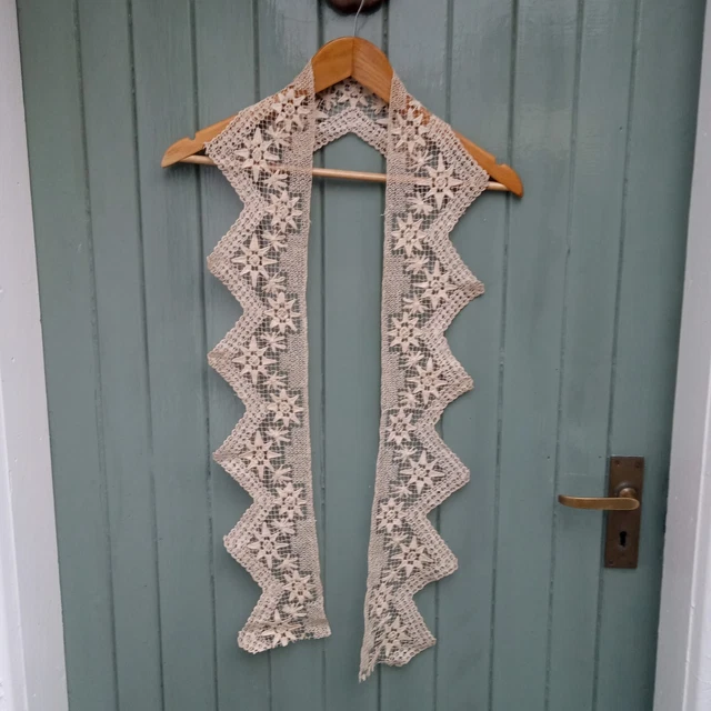 Vintage Antique Length Of Cream Lace Maltese? 66" X 5"
