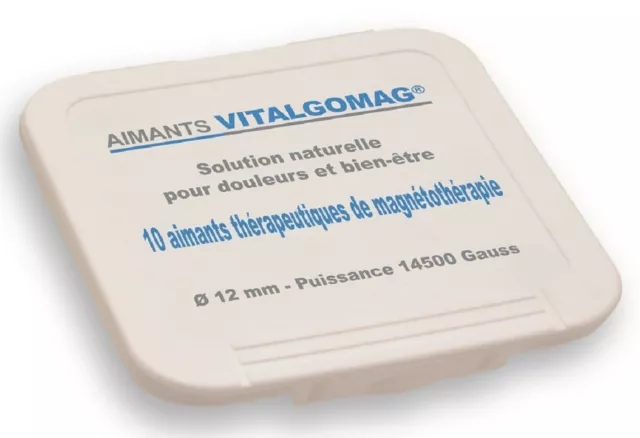 Aimants thérapeutiques de 12 mm et 14500 Gauss par Vitalgomag