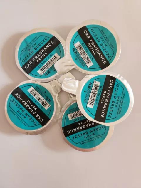 Bath & and Body Works Scentportable Car Fragrance Refill OCEAN Breeze Lot 5