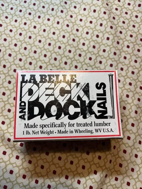 Vintage Wheeling WV La Belle 10d Stainless Steel Cut Nails Deck&Dock
