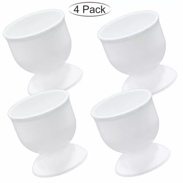 White Egg Cup Holder Hard Soft Boiled Eggs Holders Cups Kitchen Breakfast UK