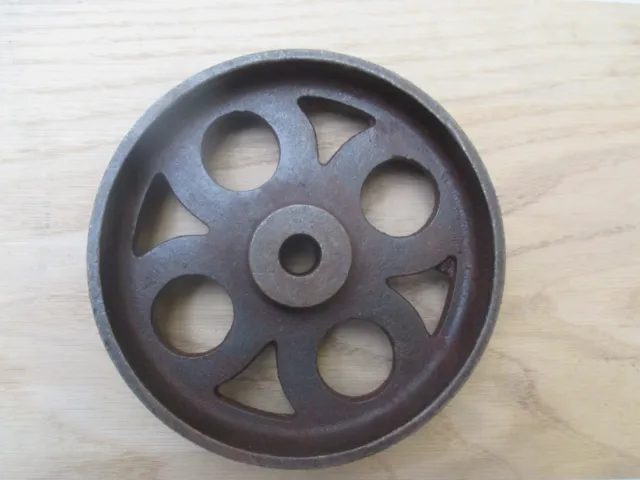 6"/150MM Cast iron vintage old industrial AXLE WHEEL antique rustic iron