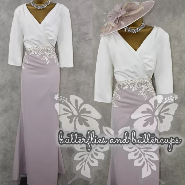 VENI INFANTINO Size 14 - 16 Long Dress and Hatinator Mother of the Bride Outfit