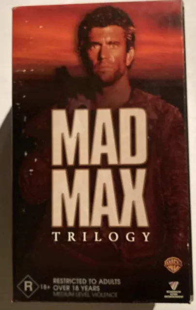 Mad Max Trilogy Collection Box Set 3 x VHS Tape Rated R PAL Video.