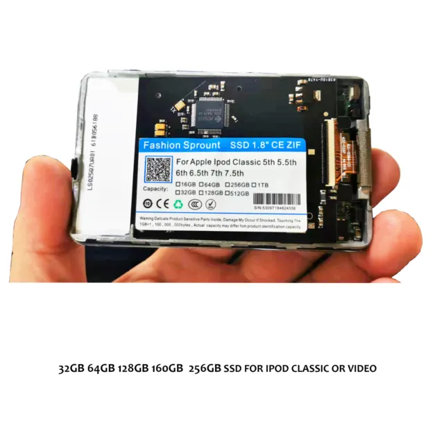 32gb SSD For Apple Ipod Classic and Ipod Video Replace MK1634GAL HDD Disk Drive