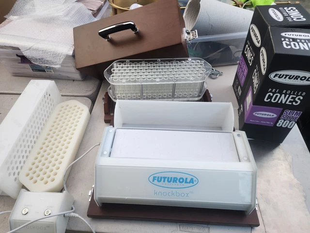 Futurola Knockbox 100 Automatic Cone Filling Machine Plus Cones Pre-owned