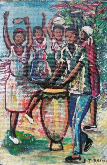 JEAN CLAUDE DAMAS OIL PAINTING ON BOARD . LISTED ARTIST SIGNED 5 x7 46