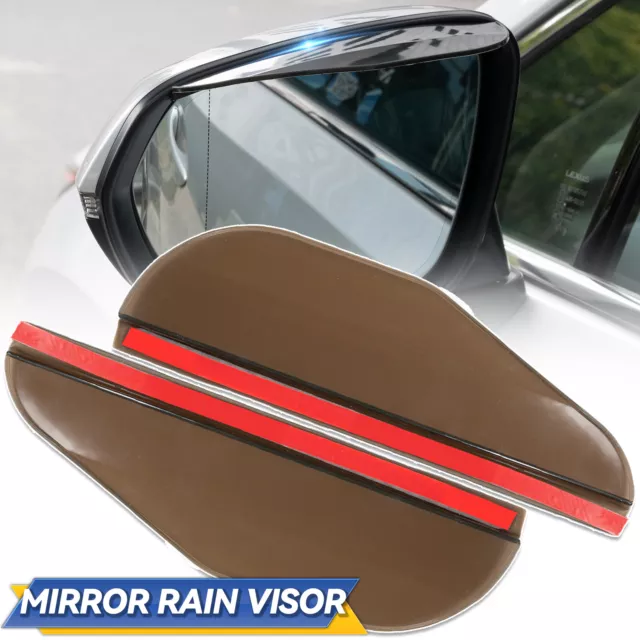 2X AUTO RÜCKSPIEGEL Regenschutz Sonnenblende Augenbraue Kohlefaser