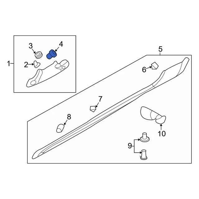 Hyundai 8775927000 Rocker Panel Molding Clip