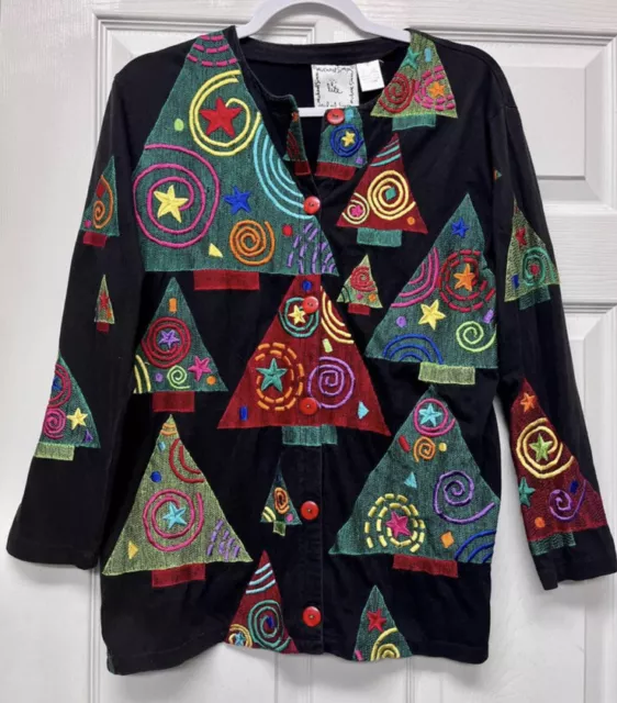 Vintage Michael Simon Christmas Cardigan Cardigan Size Small
