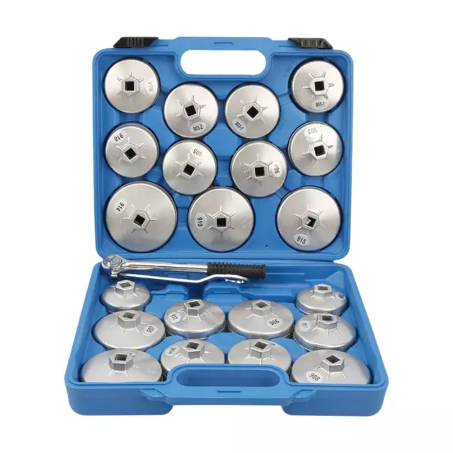 23 Pieces Cup Type Oil Filter Wrench Socket Set Remover and Installer 3