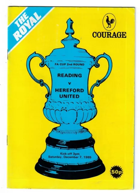 Reading v Hereford United - 1985-86 FA Cup 2nd Round - Football Programme