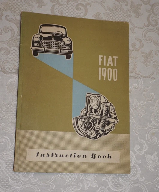 instruction book uso e manutenzione FIAT 1900