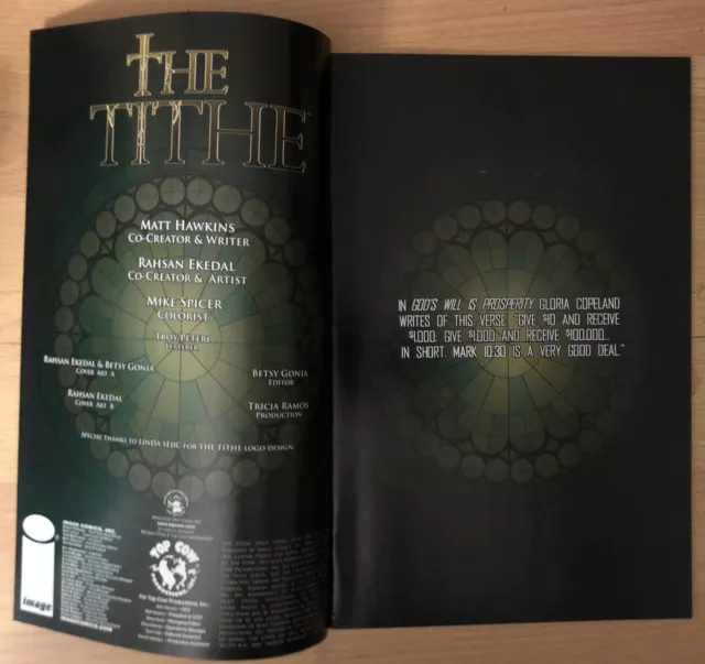 2015 Image Comics Top Cow The Tithe #1; Ekedal Cover B; First Print; High-Grade 2