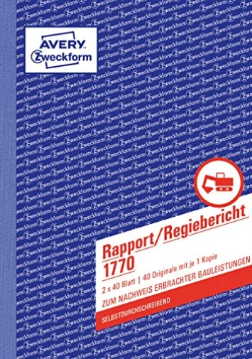 AVERY Zweckform-Rapport-Regieber. A5 2x40b Sd ACC NEW