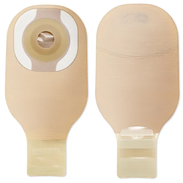 Premier Ostomy Pouch Drainable 1" Stoma 12"L 1pc System Beige 8992 5 Ct