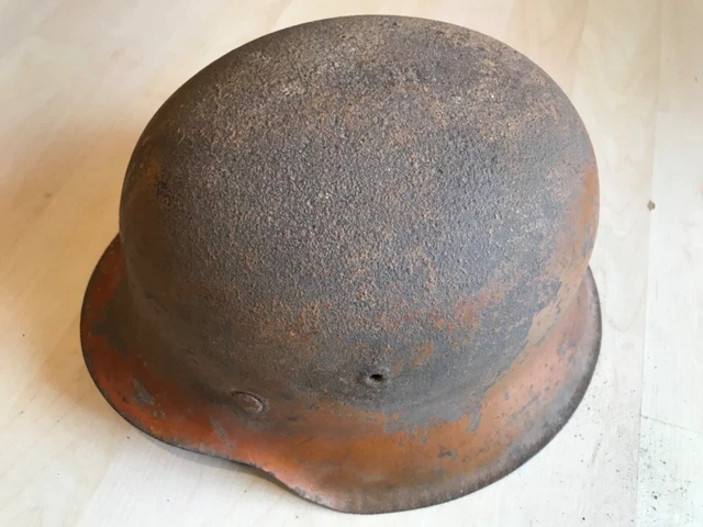 Org Uniform Ausrüstung Stahlhelm M42 ET68 2576 Deutsches Reich 2WK braun Lackier