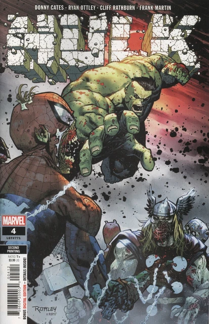 Hulk #4 2Nd Printing Ottley Variant Vf/Nm Marvel Hohc 2022