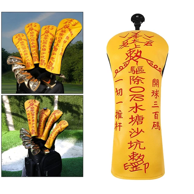 Driver Head Cover Multicolore Cuir – Protection Water-repellent, Facile à Nettoyer, Pour Club De Golf