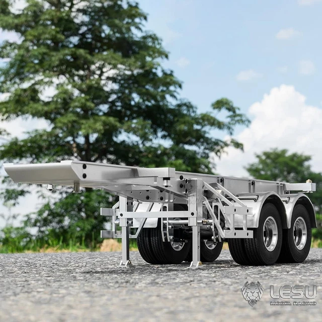 1/14 2 assi RC rimorchio in metallo con trazione a quinta ruota per LESU telecomando auto camion modello fai da te non verniciato giocattolo TH23748 26 1/14 2 assi RC rimorchio in metallo con trazione a quinta ruota per LESU telecomando auto camion modello fai da te non verniciato giocattolo TH23748 26