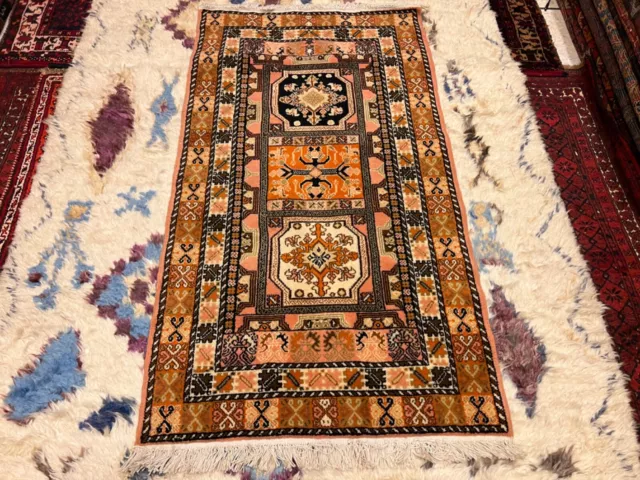 Stunning Natural Vegetable Dye Star Kazak Caucasian Carpet