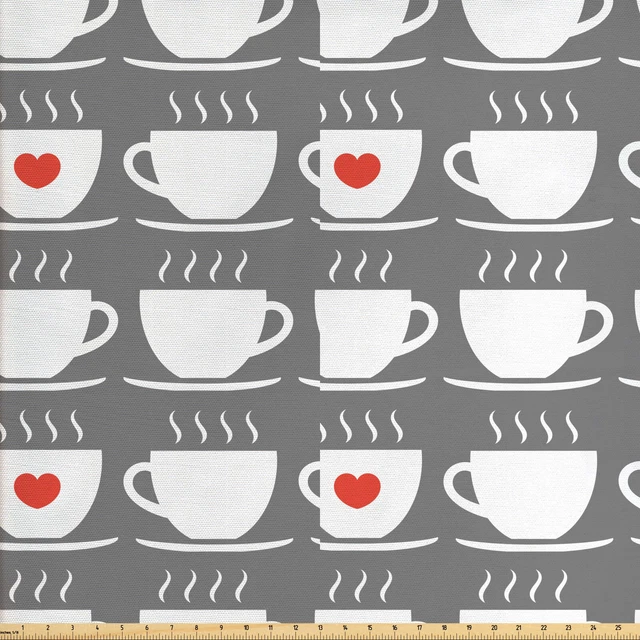 Fiesta del té Tejido por Metros Tazas de té con los corazones