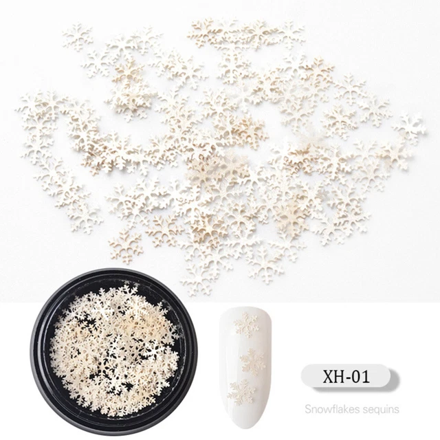 shiny nail patch 6 Stücke Weihnachten Schneeflocke Scheiben Klassische ultradünn 2