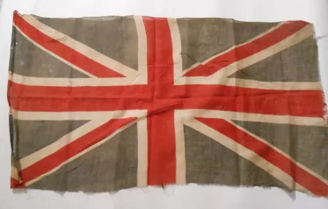 British union flag  UNION JACK  printed first war era  antique flag 1914-1919