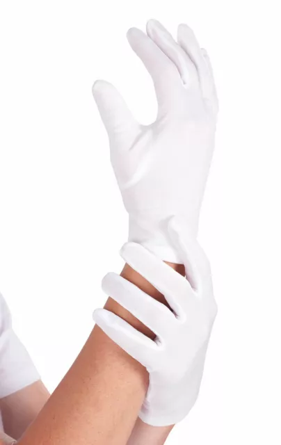 Unisex kurze weiße Handschuhe 20er Jahre Adrettes Halloween Kostümzubehör