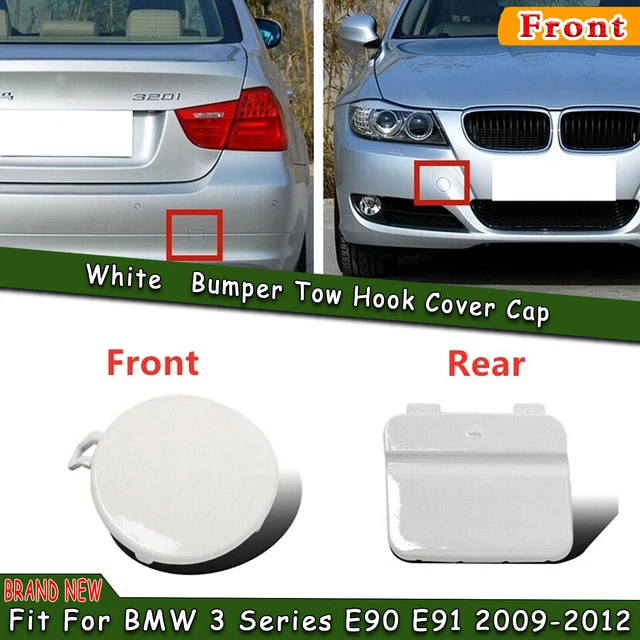 REAR BLACK BUMPER Tow Hook Cover Cap For BMW 3 Series E90 E91 09