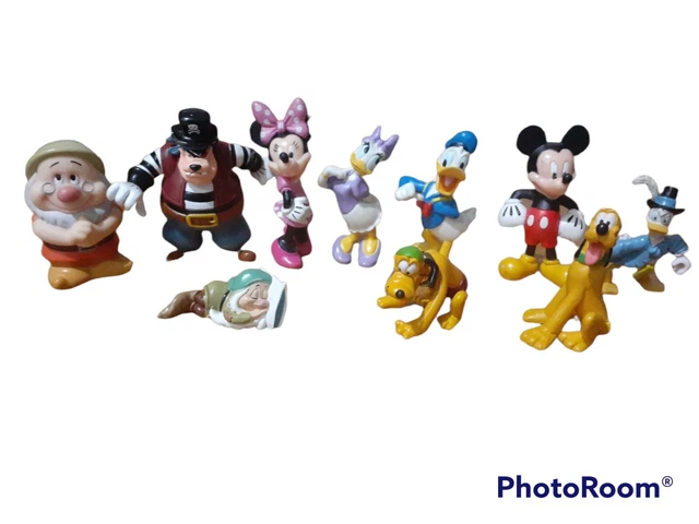 Vtg Disney figures lot Pvc Pete Daisy Pluto Minnie Mickey Donald cake topper