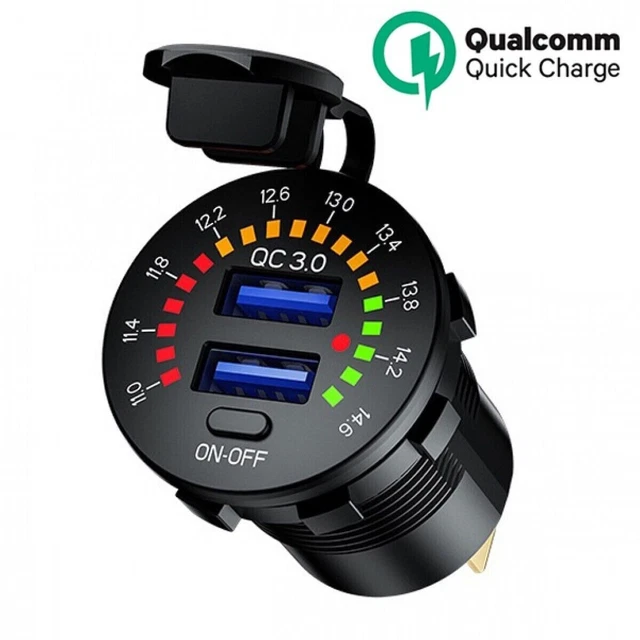 Nero Dual Ports 4.8A USB Caricabatteria per auto Accendisigari LED...